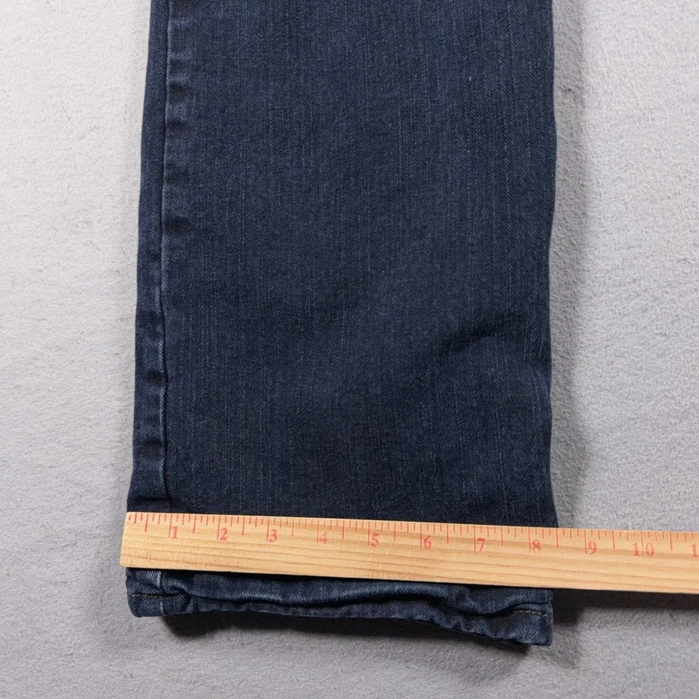 Eddie Bauer Flannel Lined Jeans Men 32x32 Relaxed Fit Dark Blue Denim‎ Workwear